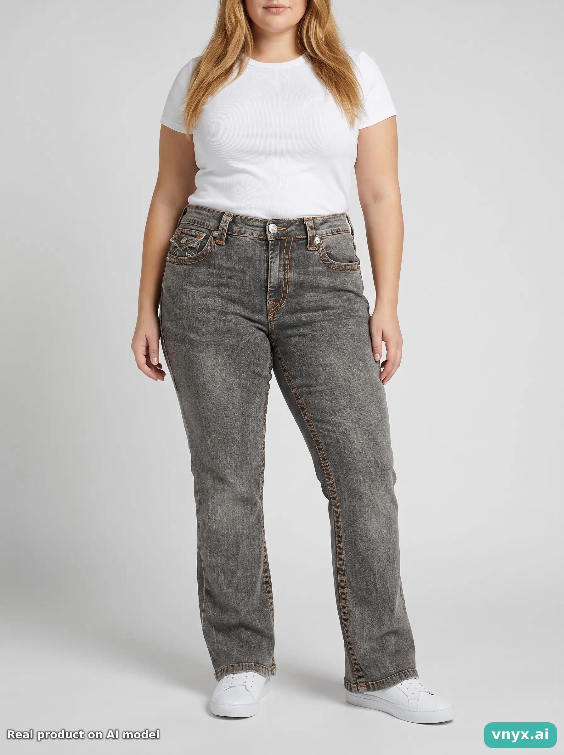 Second Life - Vintage True Religion Grey Jeans Women 30 5/6