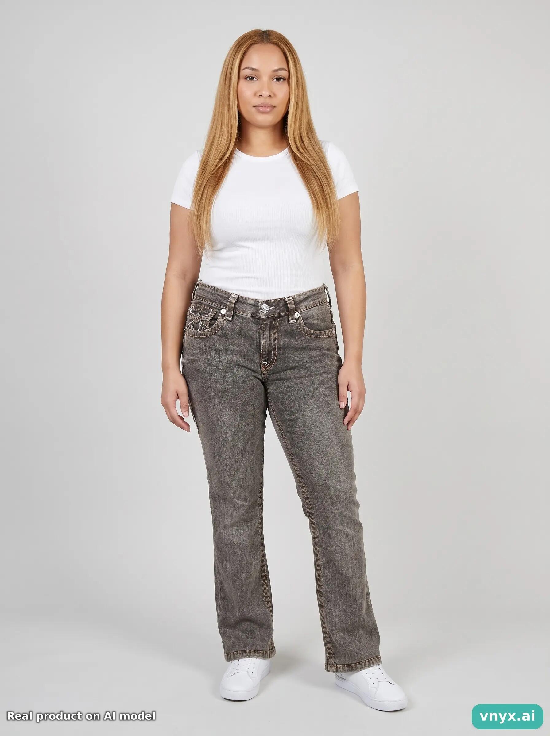 Second Life - Vintage True Religion Grey Jeans Women 30 3/6