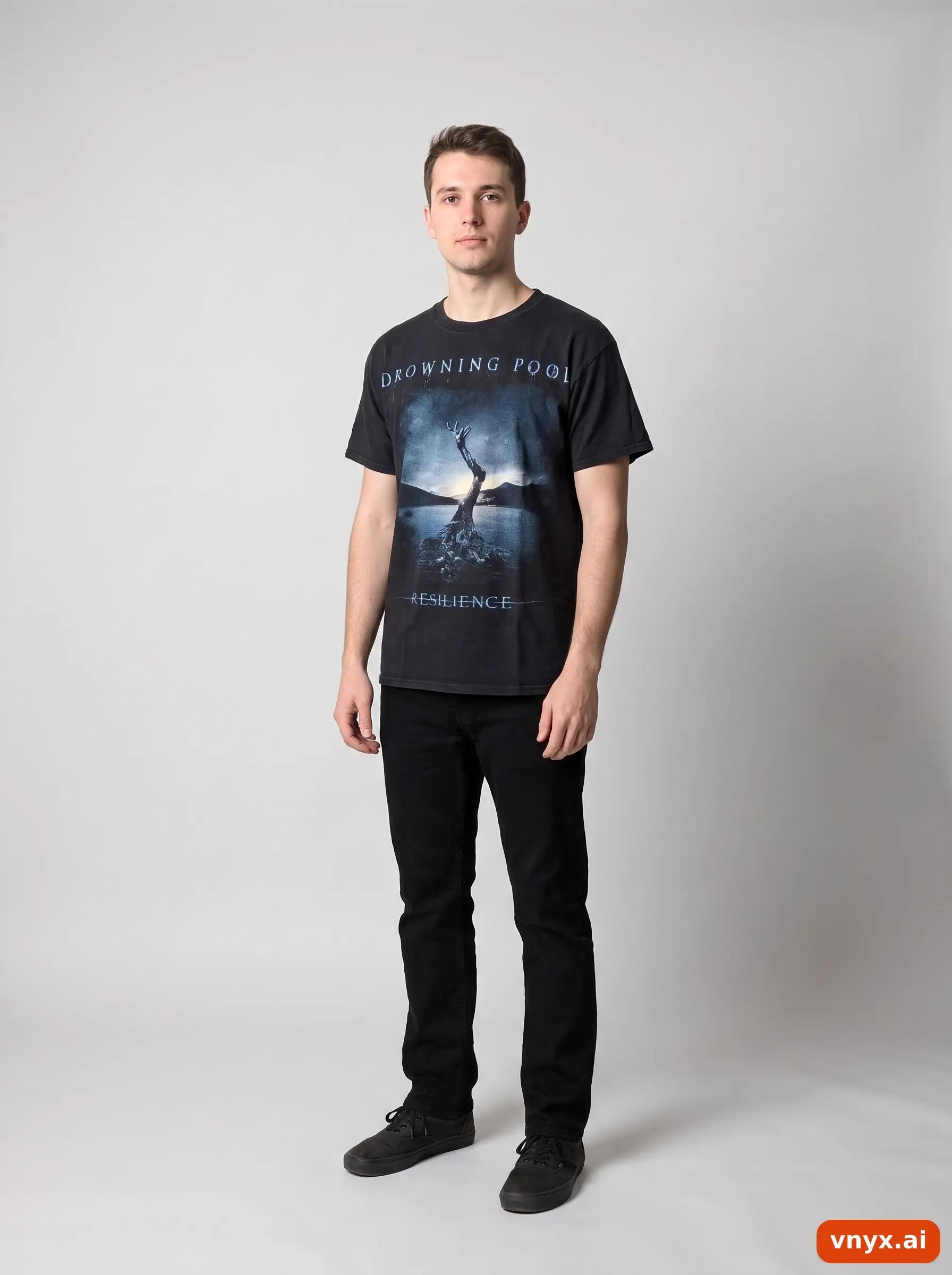Second Life - Vintage Gildan Black T-Shirt Men L 3/6
