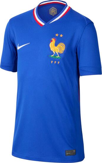 Maillot - Football à 11 - Junior - Domicile FFF, manches courtes - Bleu