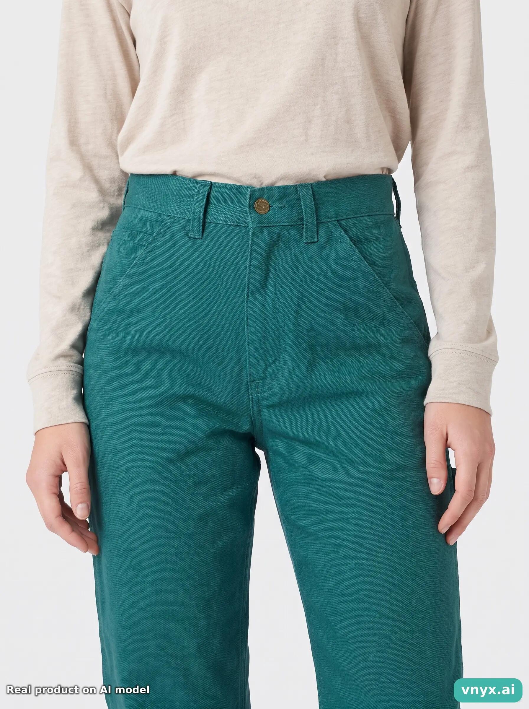 Second Life - Vintage Lee Teal Trousers Women 27 L36 5/6