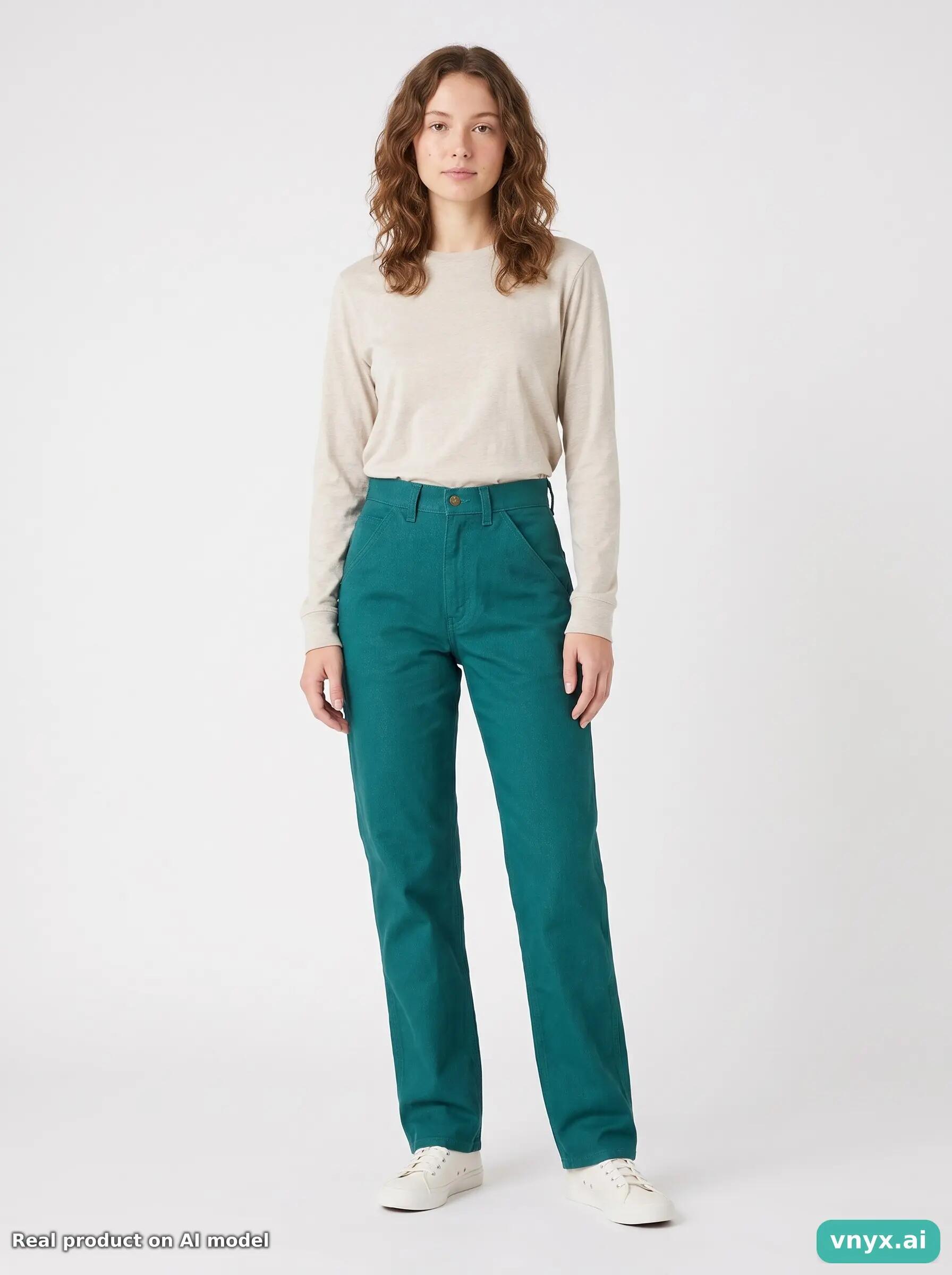 Second Life - Vintage Lee Teal Trousers Women 27 L36 3/6