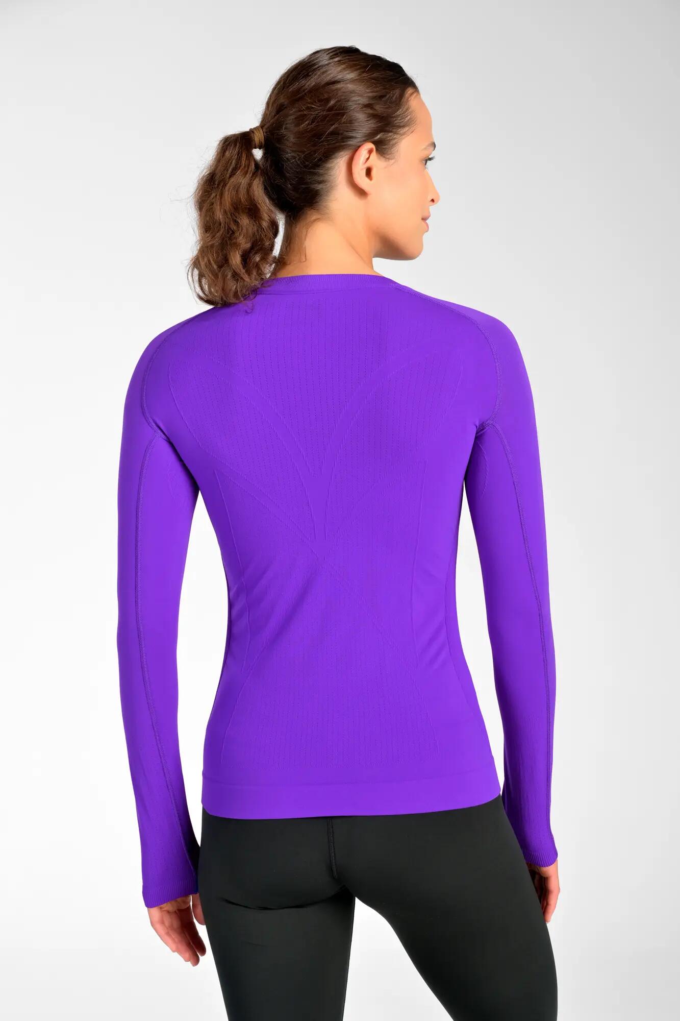 Oddychający longsleeve sportowy Ultra Purple L/XL 3/4