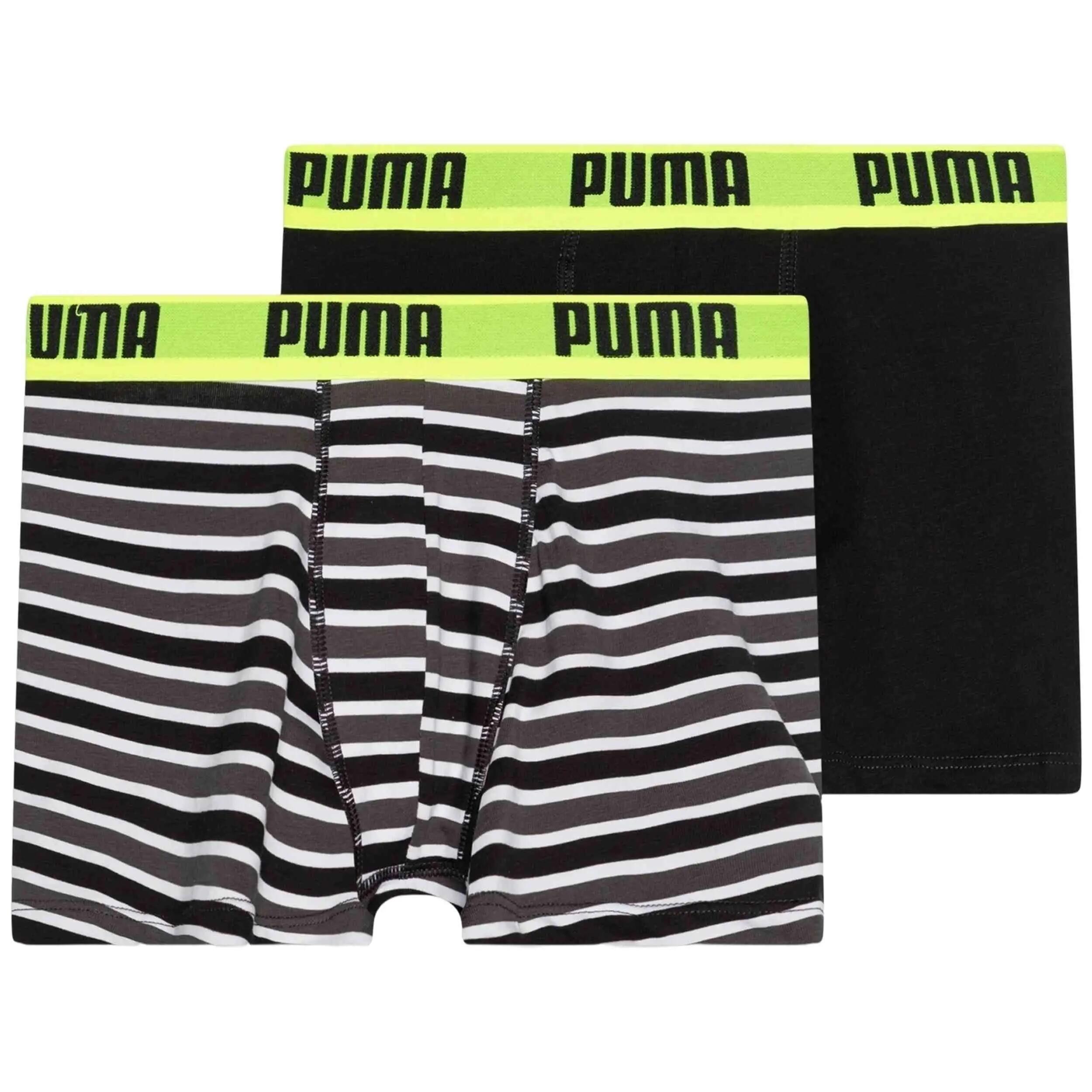 Packung boxershorts Puma Modell Everyday Striped "Negro" für unisex jungen 1/3