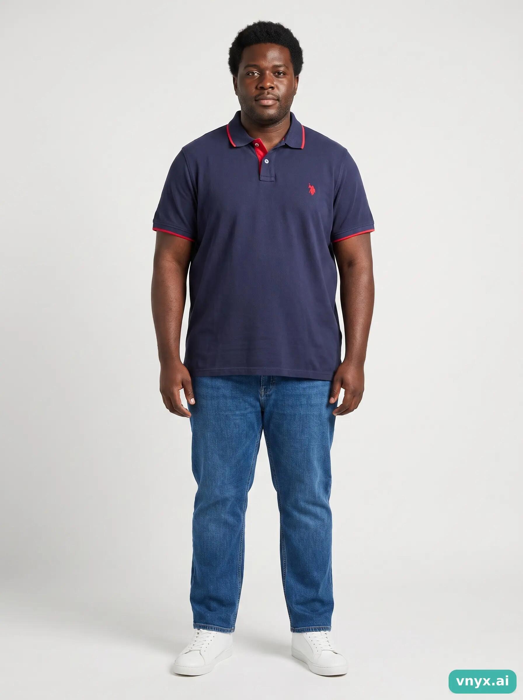 Second Life - Vintage U.S. Polo Assn. Navy Polo Shirt Men L 3/6