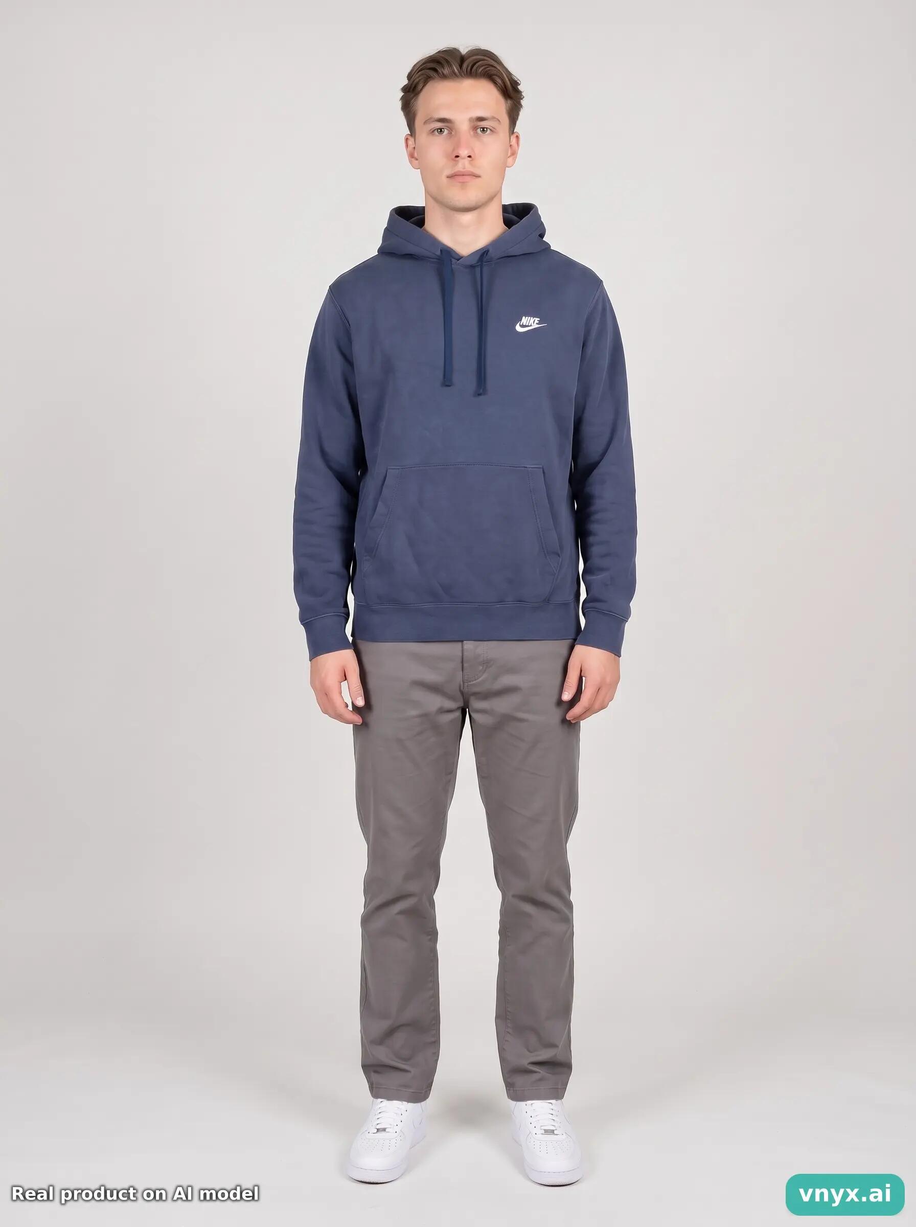 Second Life - Vintage Nike Dark blue Hoodie Men M 6/6
