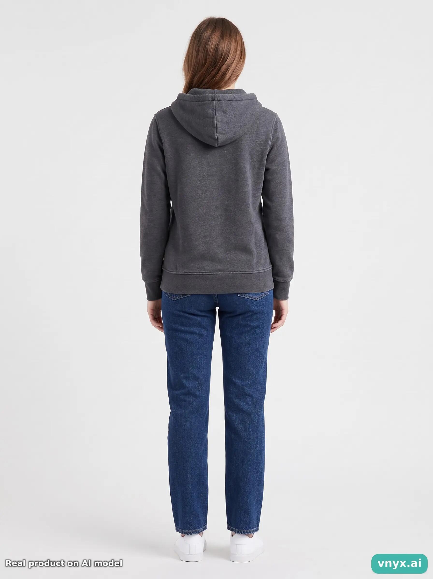 Second Life - Vintage Levi's Charcoal Hoodie Women M 4/6