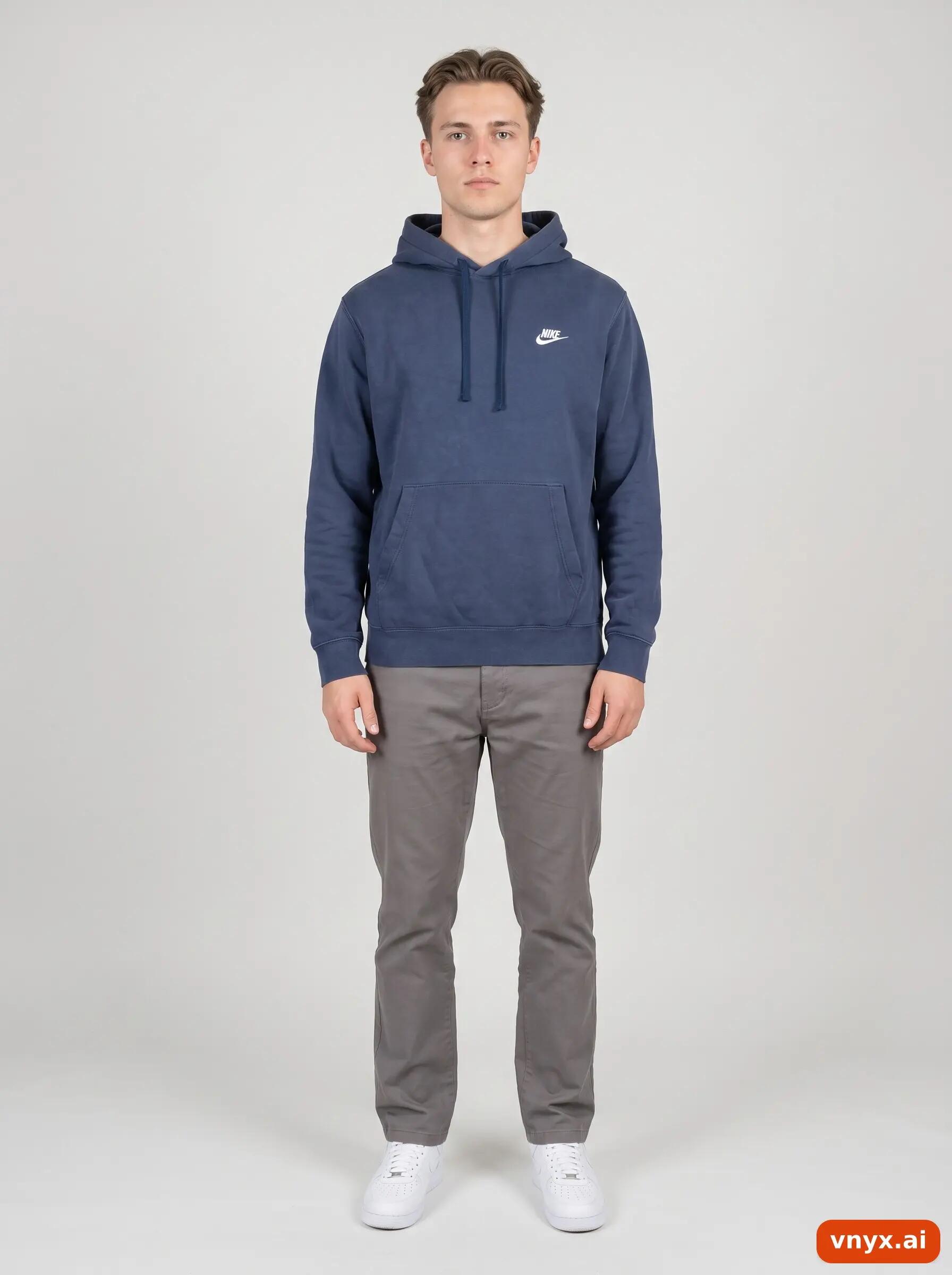 Second Life - Vintage Nike Dark blue Hoodie Men M 3/6