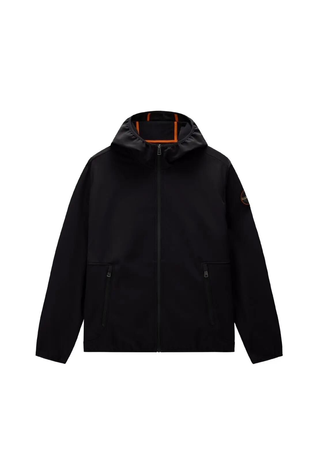 Chaqueta sport - hombre - con capucha - Alther Shell - negra 2/3