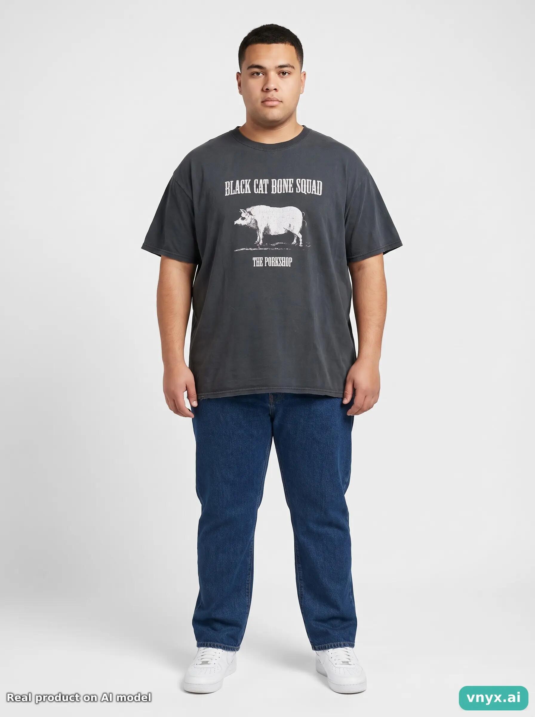 Second Life - Vintage Gildan Dark Black T-Shirt Men 5/6