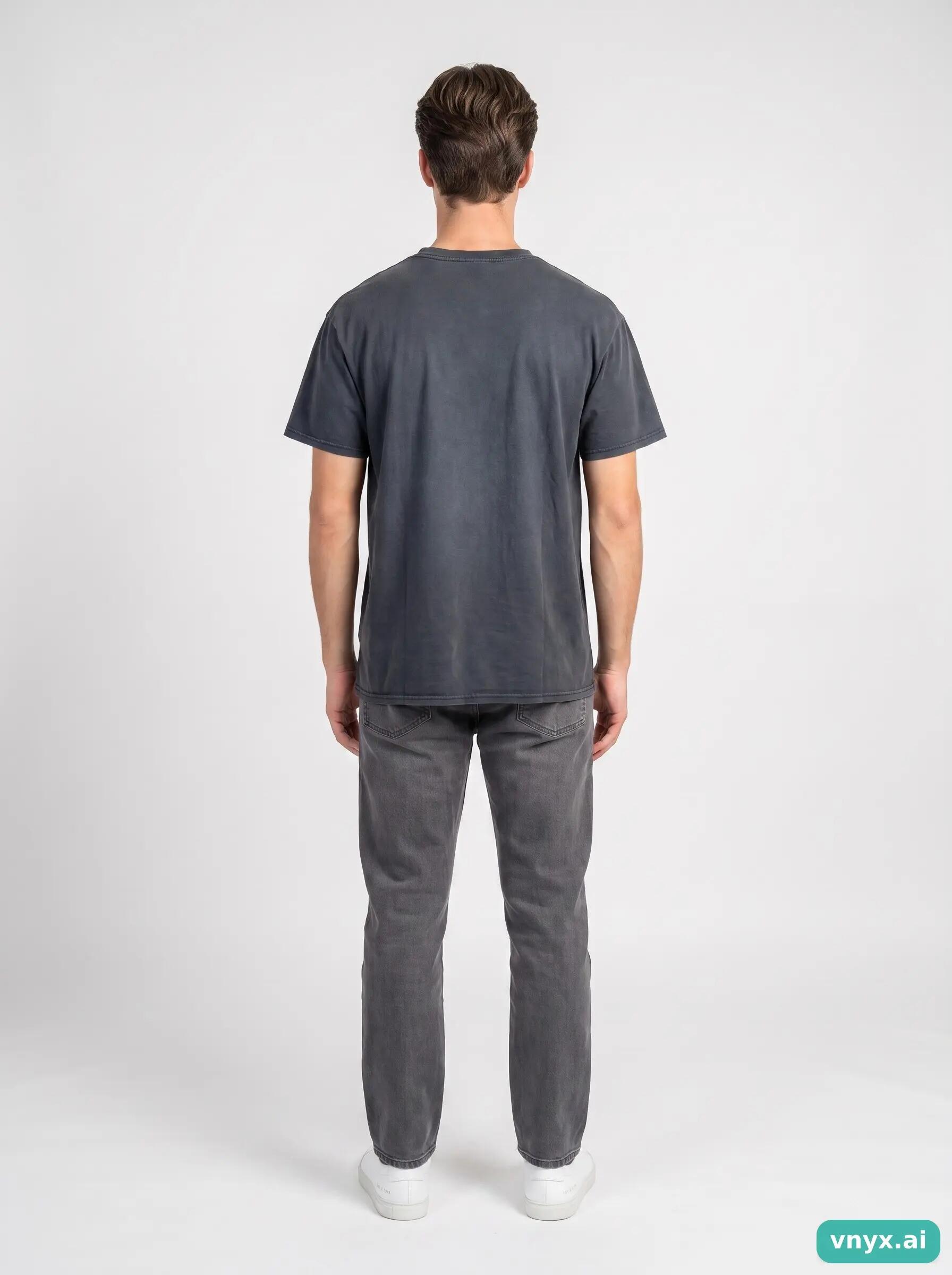 Second Life - Vintage Gildan Dark Black T-Shirt Men 3/6