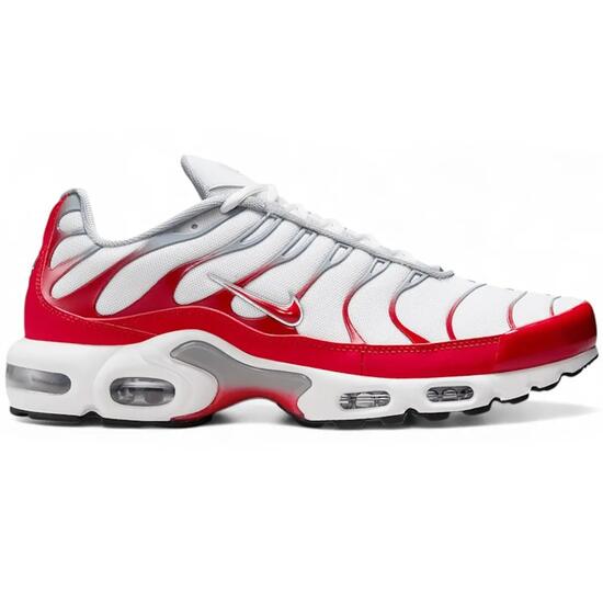 Nike Air Max Plus White University Red Wolf Grey