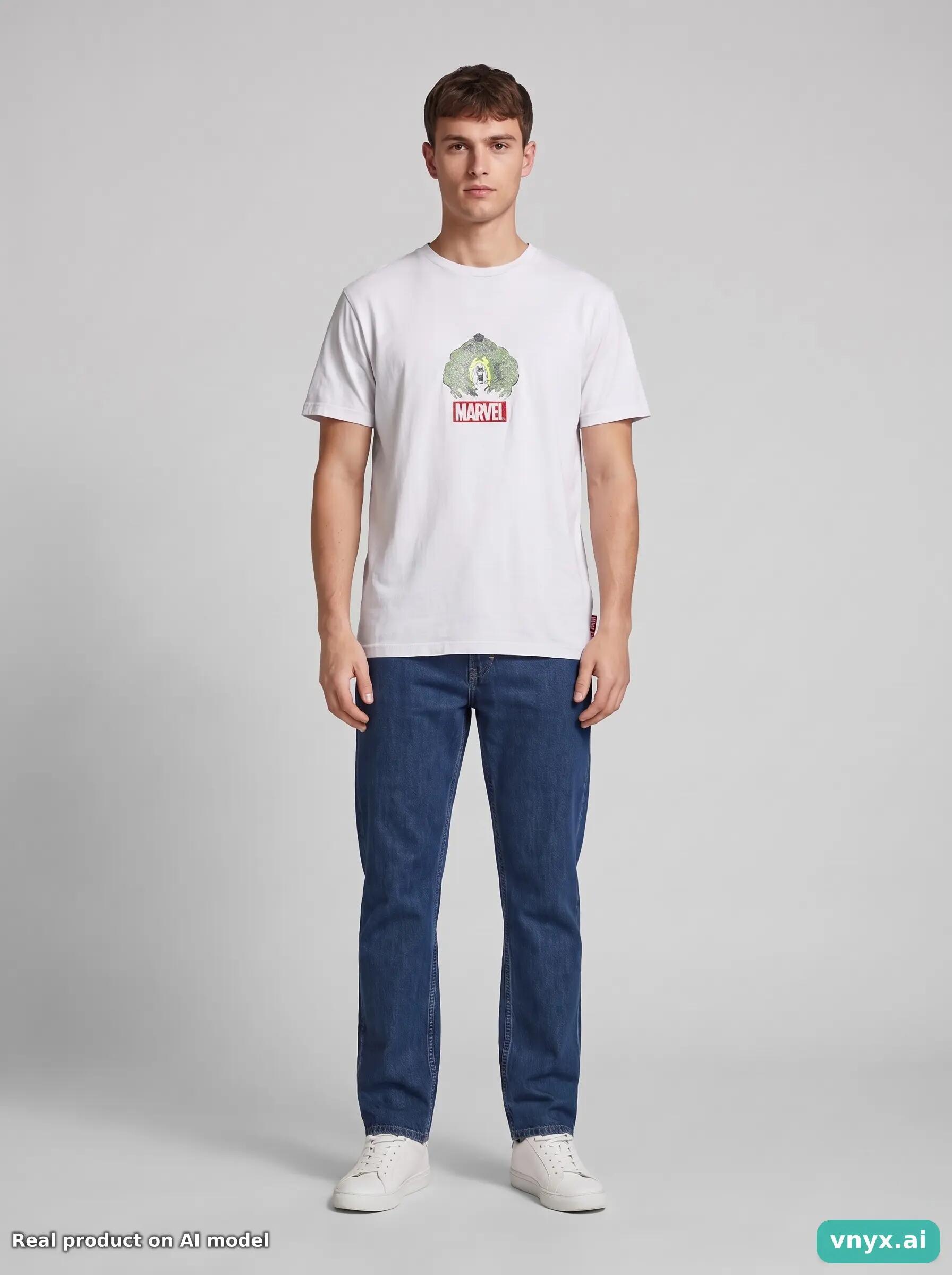 Second Life - Vintage MARVEL Crisp White T-Shirt Men M 6/6