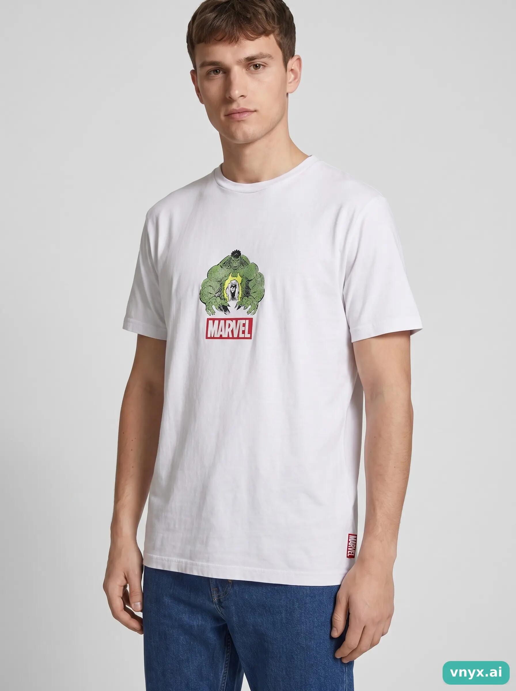 Second Life - Vintage MARVEL Crisp White T-Shirt Men M 5/6