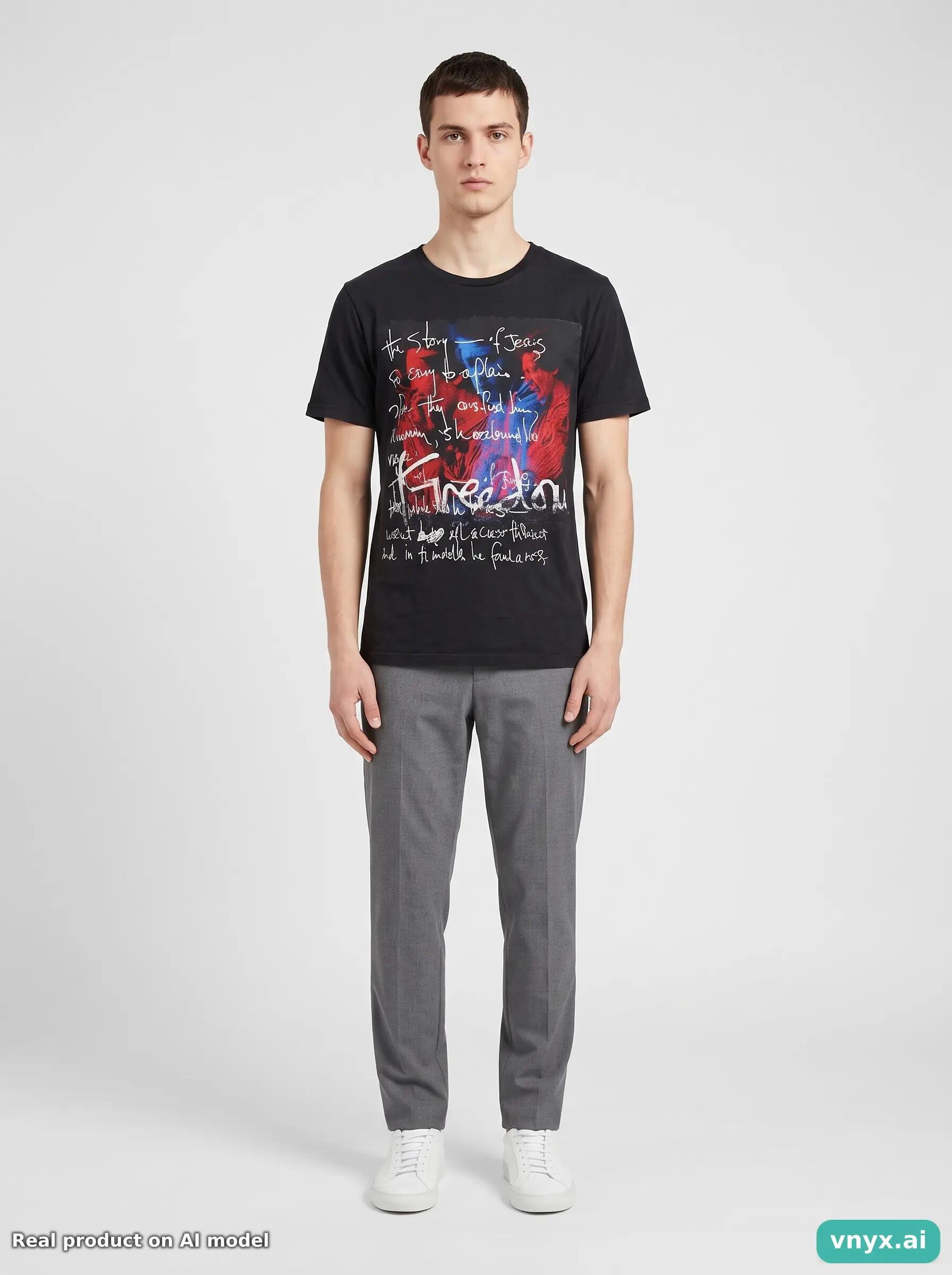 Second Life - Vintage Cult Jet-Black T-Shirt Men S 3/6