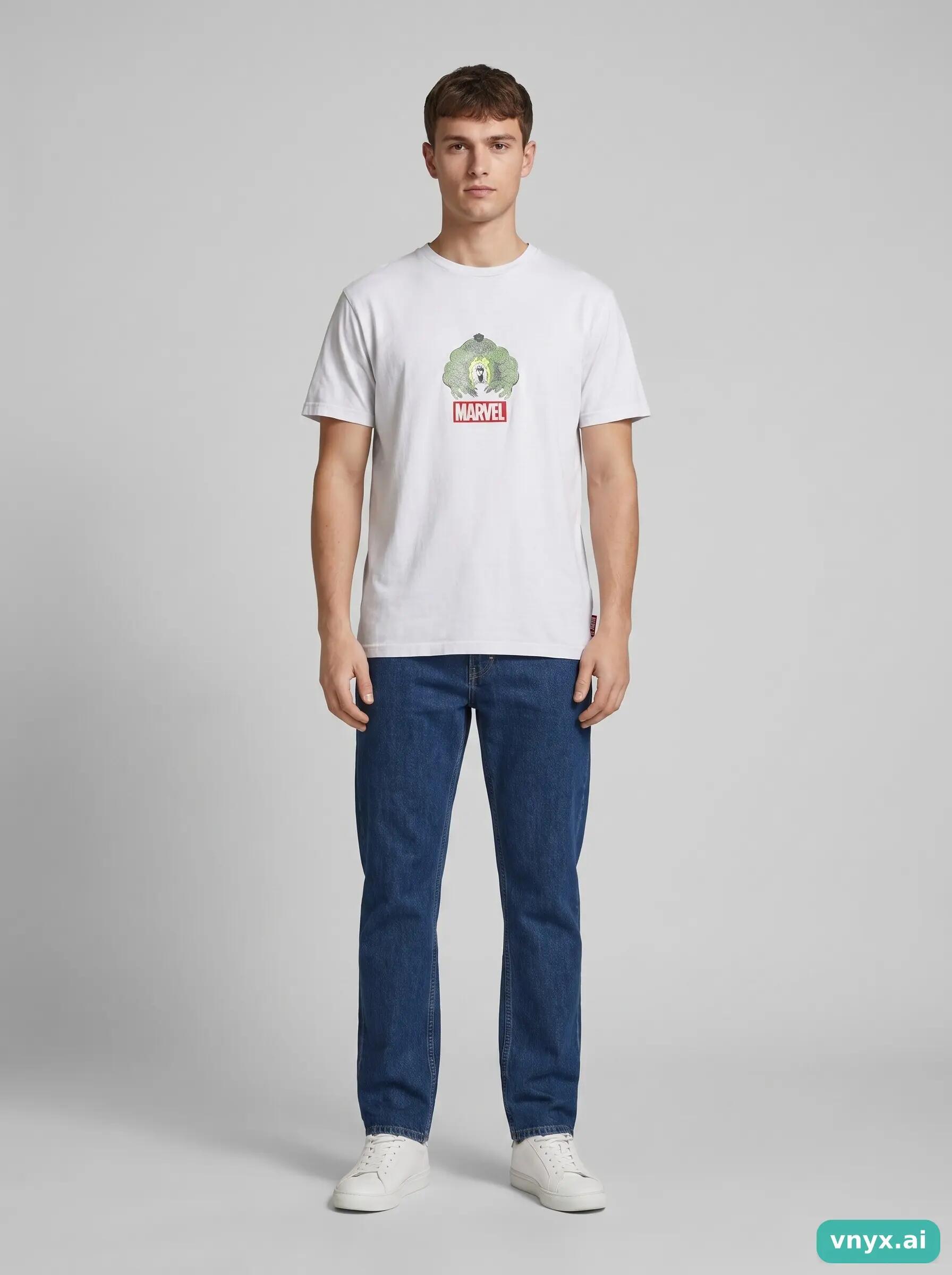 Second Life - Vintage MARVEL Crisp White T-Shirt Men M 3/6