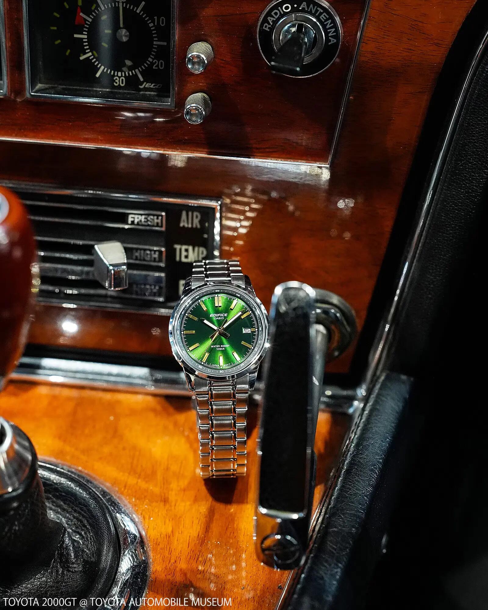 Casio Analogique Montre Argent/Vert EFR-109D-3AER 2/4
