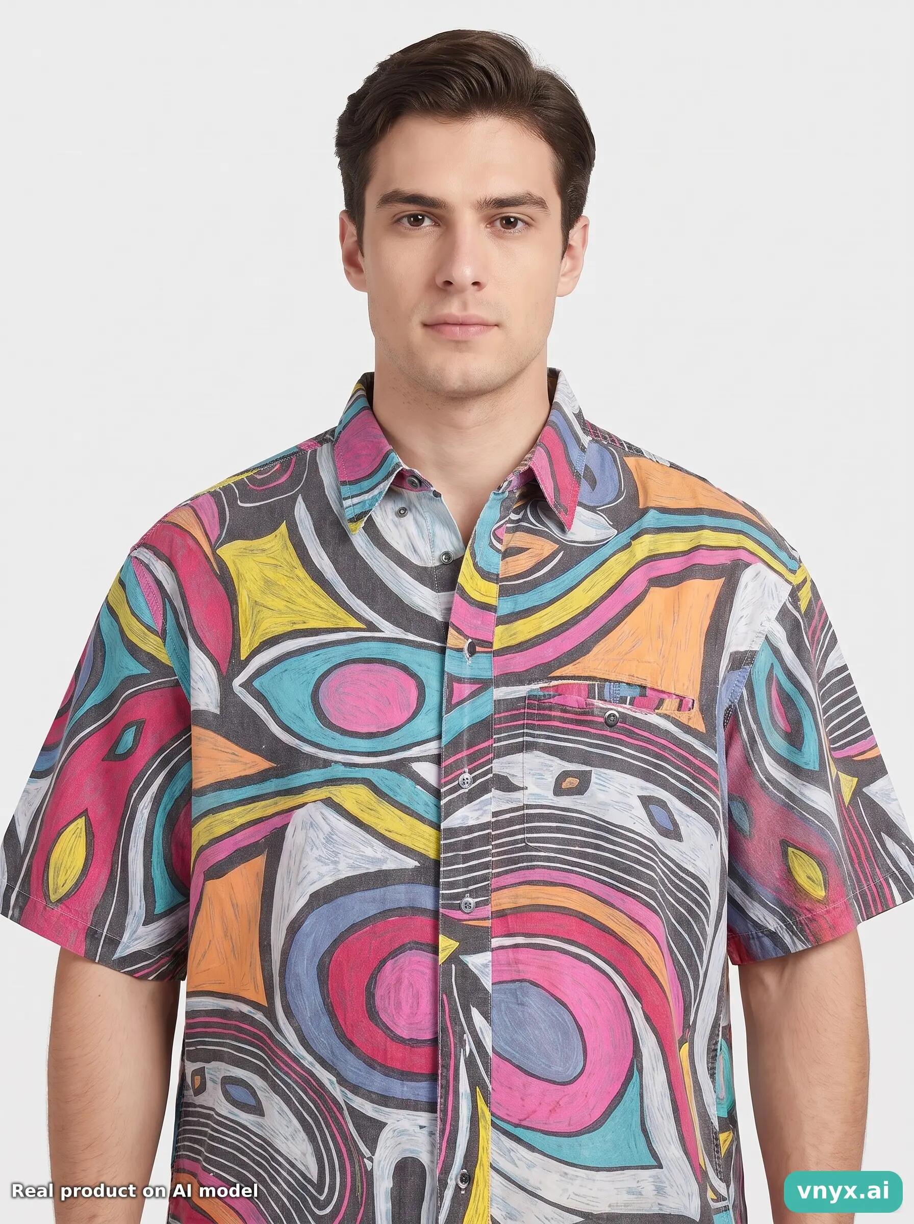 Second Life - Vintage VICTOR Abstract Casual Shirt Men XL 6/6
