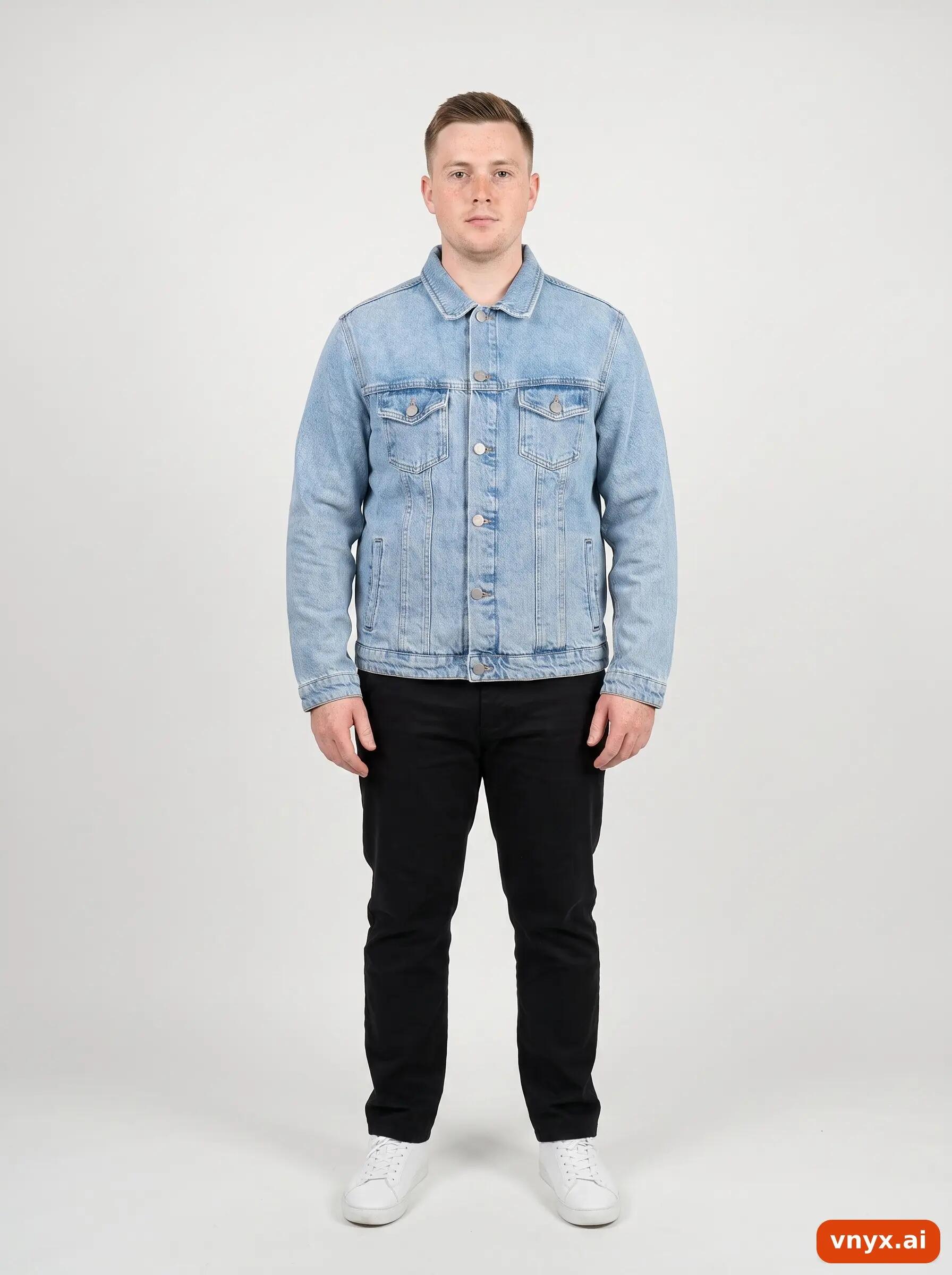 Second Life - Vintage Jack & Jones Blue Denim Jacket Men L 3/6