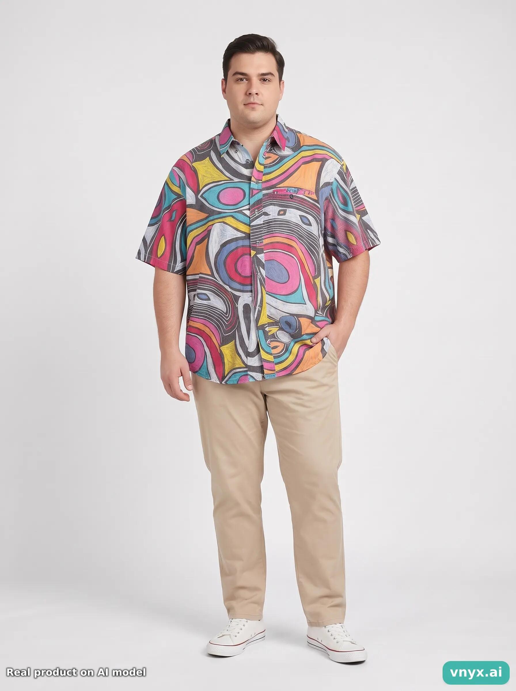 Second Life - Vintage VICTOR Abstract Casual Shirt Men XL 5/6