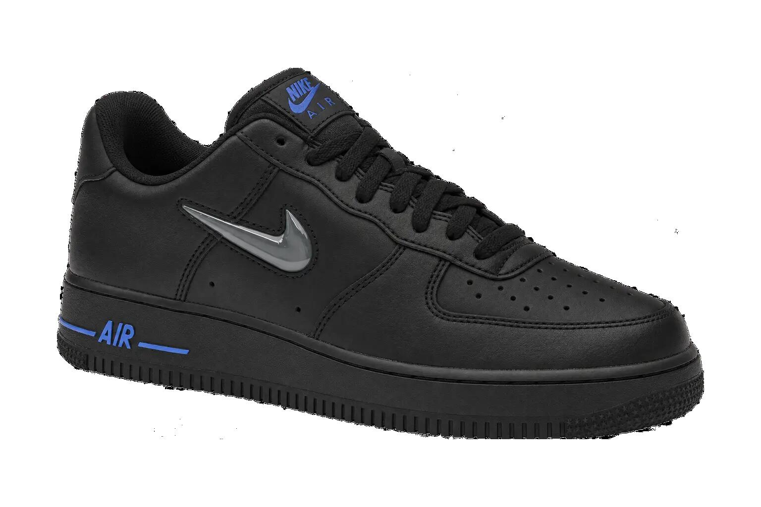 Heren - sneakers - low - Nike Air Force 1 Jewel - zwart 1/1