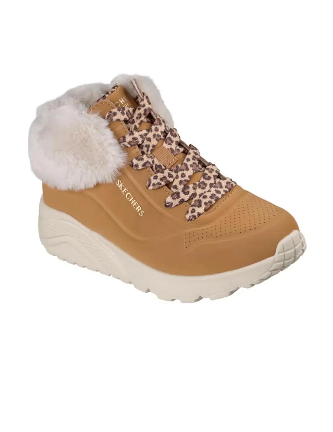 Scarpe da donna Skechers Uno Lite marroni. 3/5