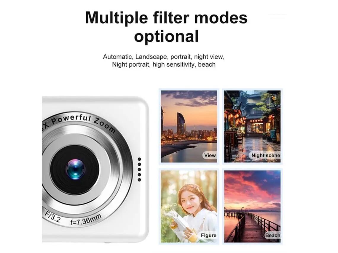 Caméra numérique portable Veanxin 4K HD, 32 Go, violette 3/3
