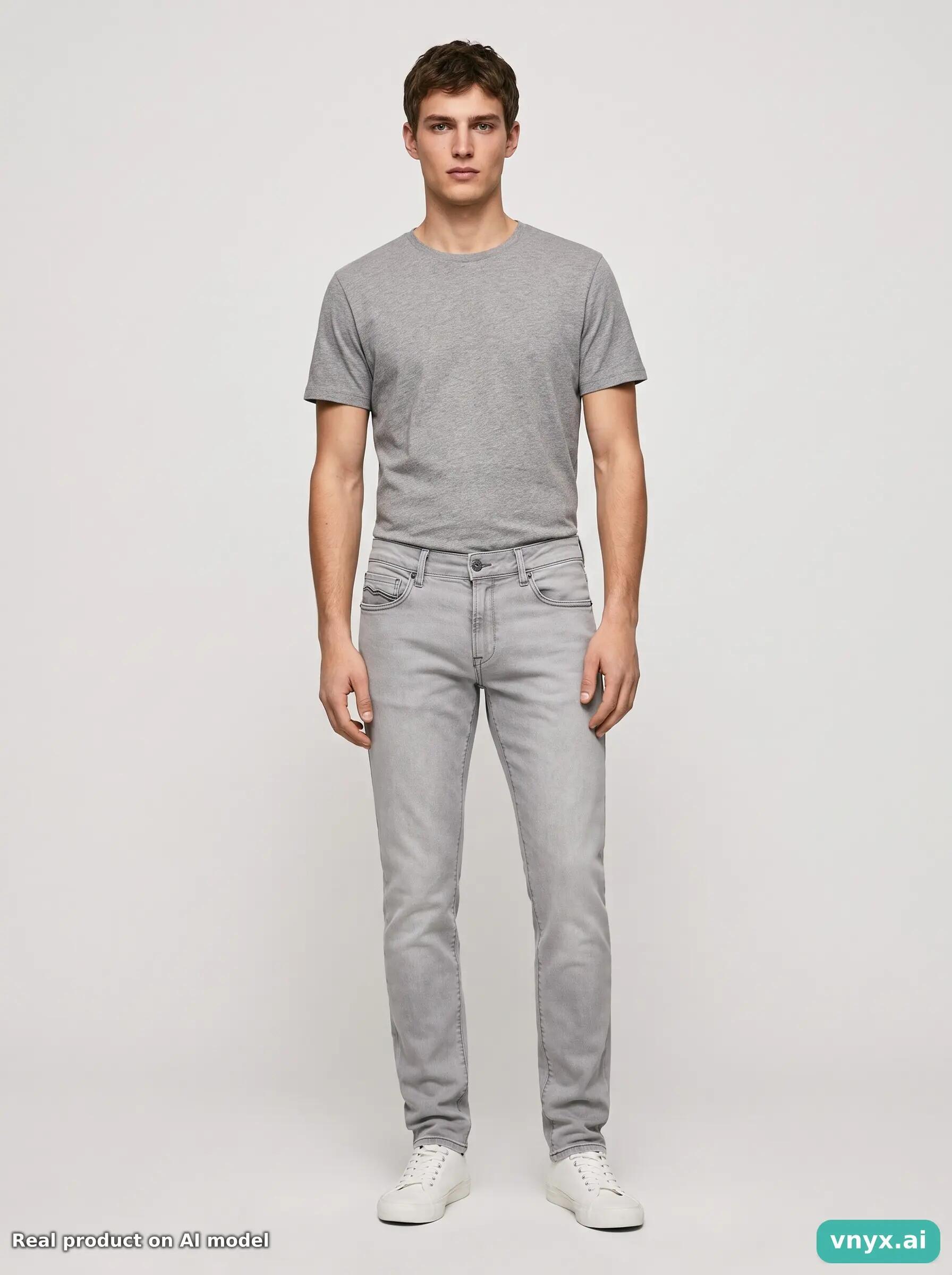 Second Life - Vintage Replay Light Grey Jeans Men 32 L32 6/6