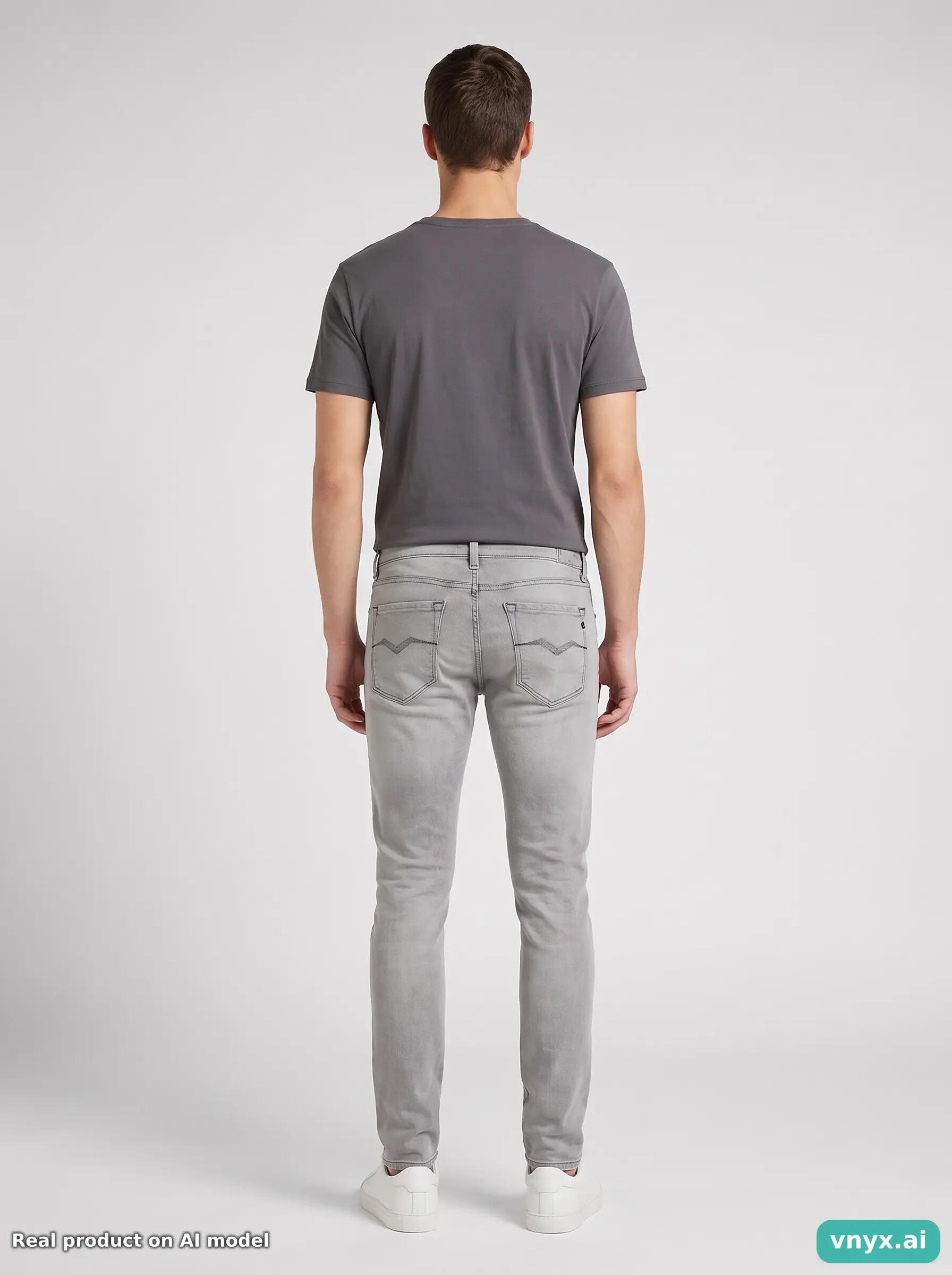 Second Life - Vintage Replay Light Grey Jeans Men 32 L32 4/6