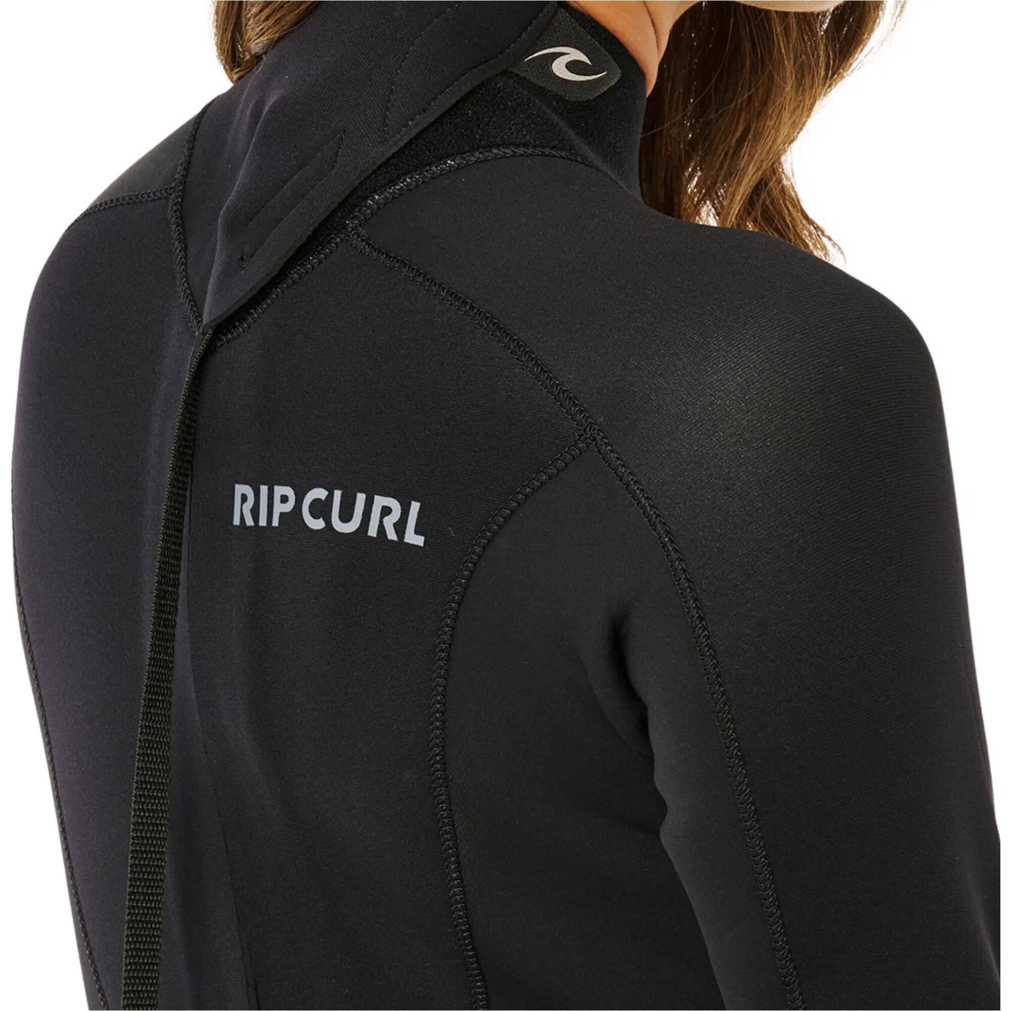 Women's Surfing Wetsuit 3/2mm Back Zip GBS Thermal Lined Trad Black 6/6