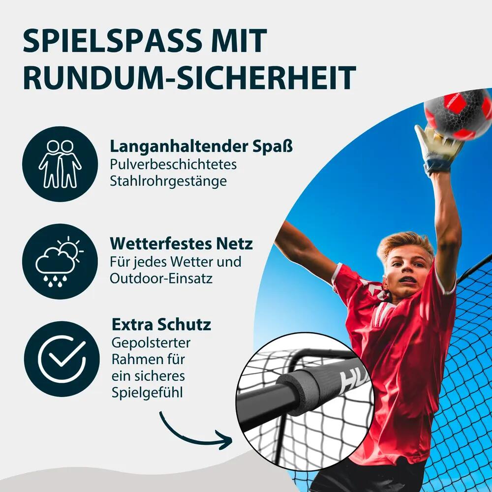 Fußball Tor Größe XL - Pro Tect Lite 300 Black 5/6