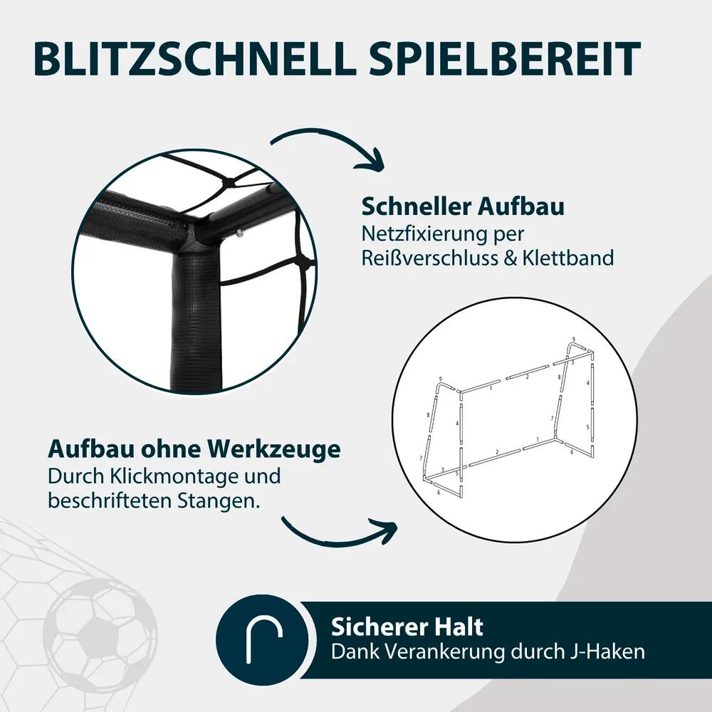 Fußball Tor Größe XL - Pro Tect Lite 300 Black 4/6