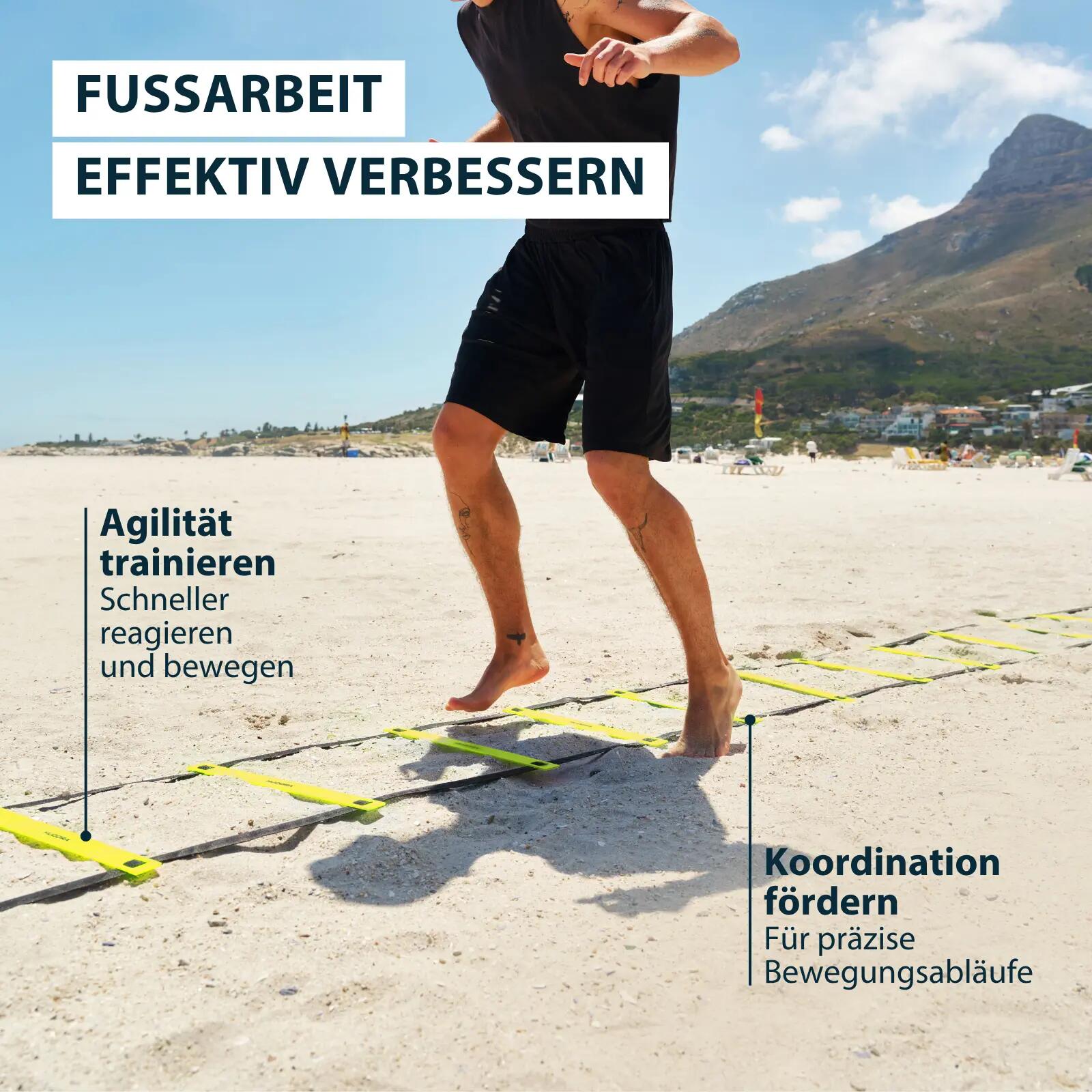 Fußball-Trainingsleiter 5 m inkl. 10 Hütchen, Gelb 4/6