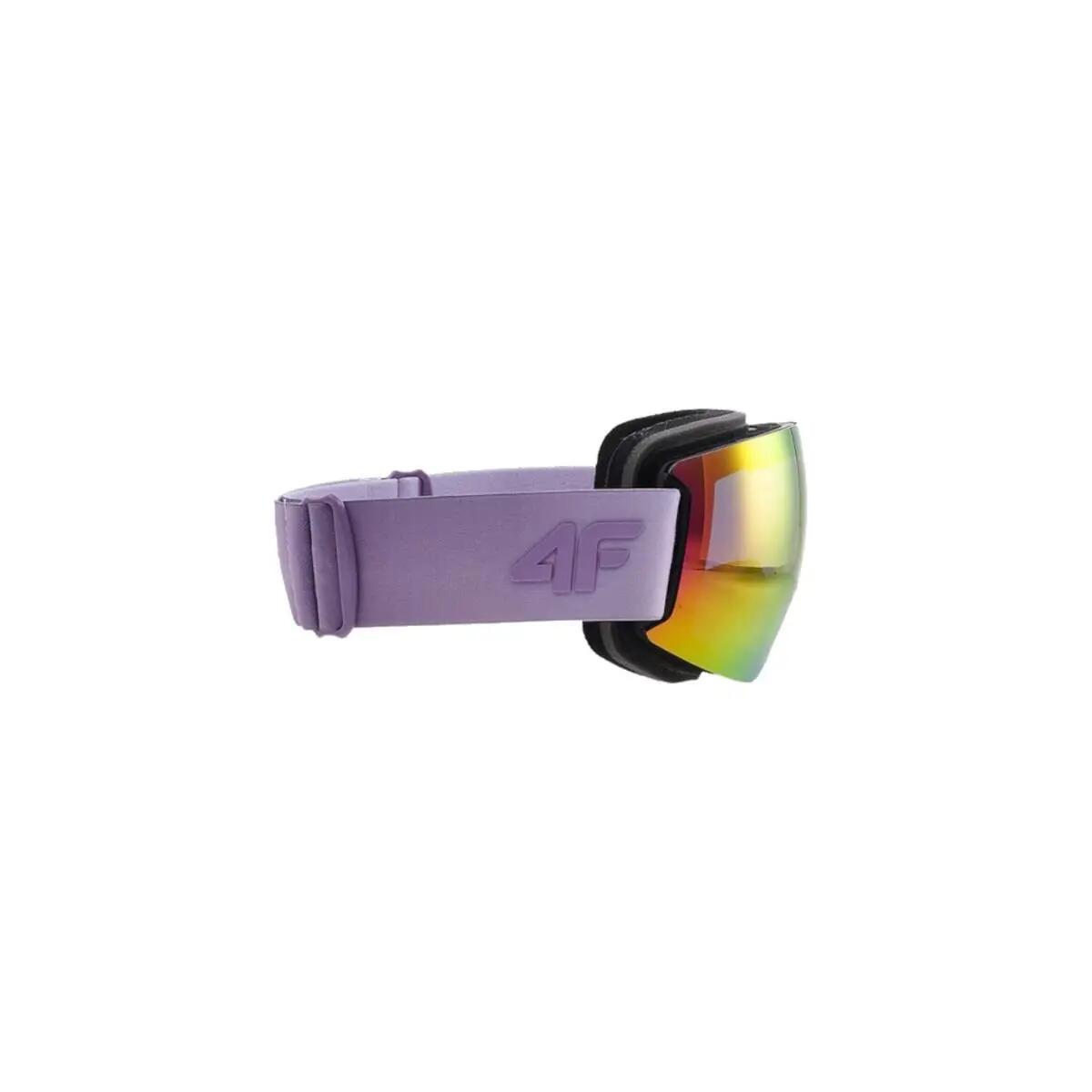 Gogle Narciarskie Damskie 4F Snowboardowe S2 Lustrzanka UV400 Fioletowe 6/6