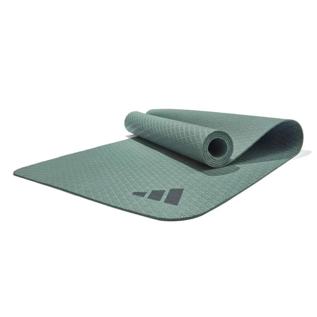 Tapete - Yoga - Unissexo - 4 mm, antiderrapante - adidas - verde-cinza 4/7