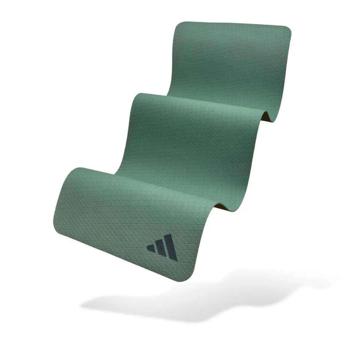 Tapete - Yoga - Unissexo - 4 mm, antiderrapante - adidas - verde-cinza 3/7