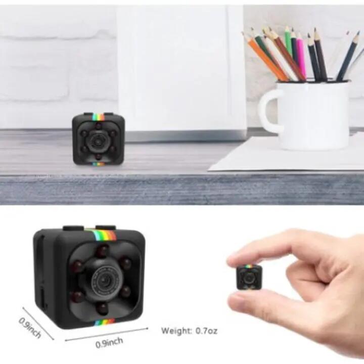 Mini caméra espion HD 1080p, détection mouvement, noire 3/6