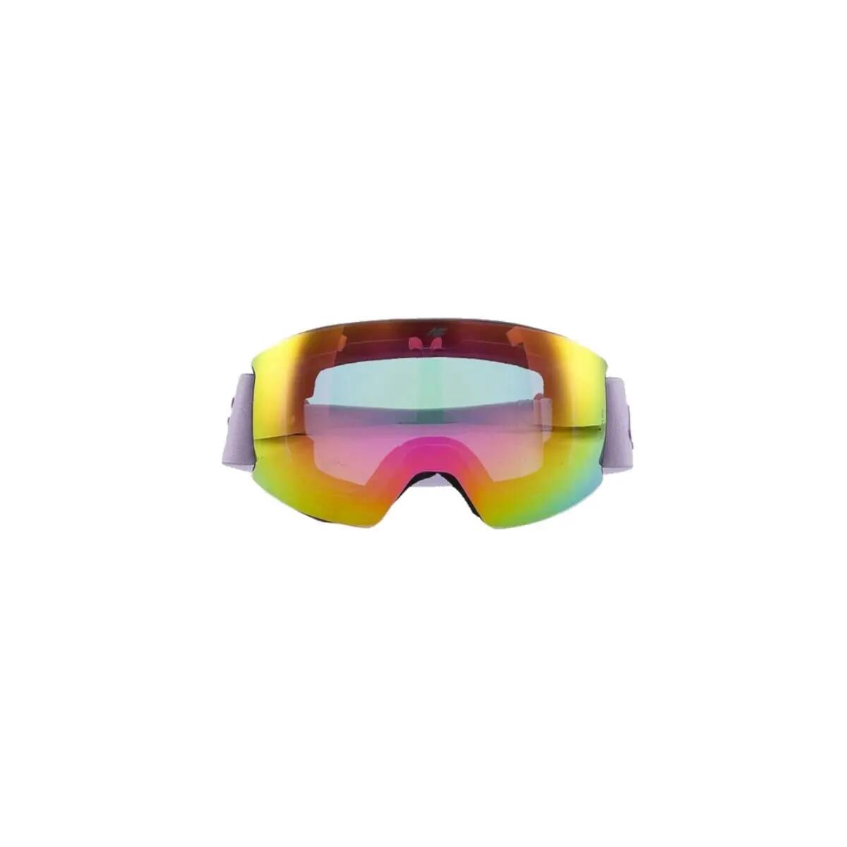 Gogle Narciarskie Damskie 4F Snowboardowe S2 Lustrzanka UV400 Fioletowe 2/6