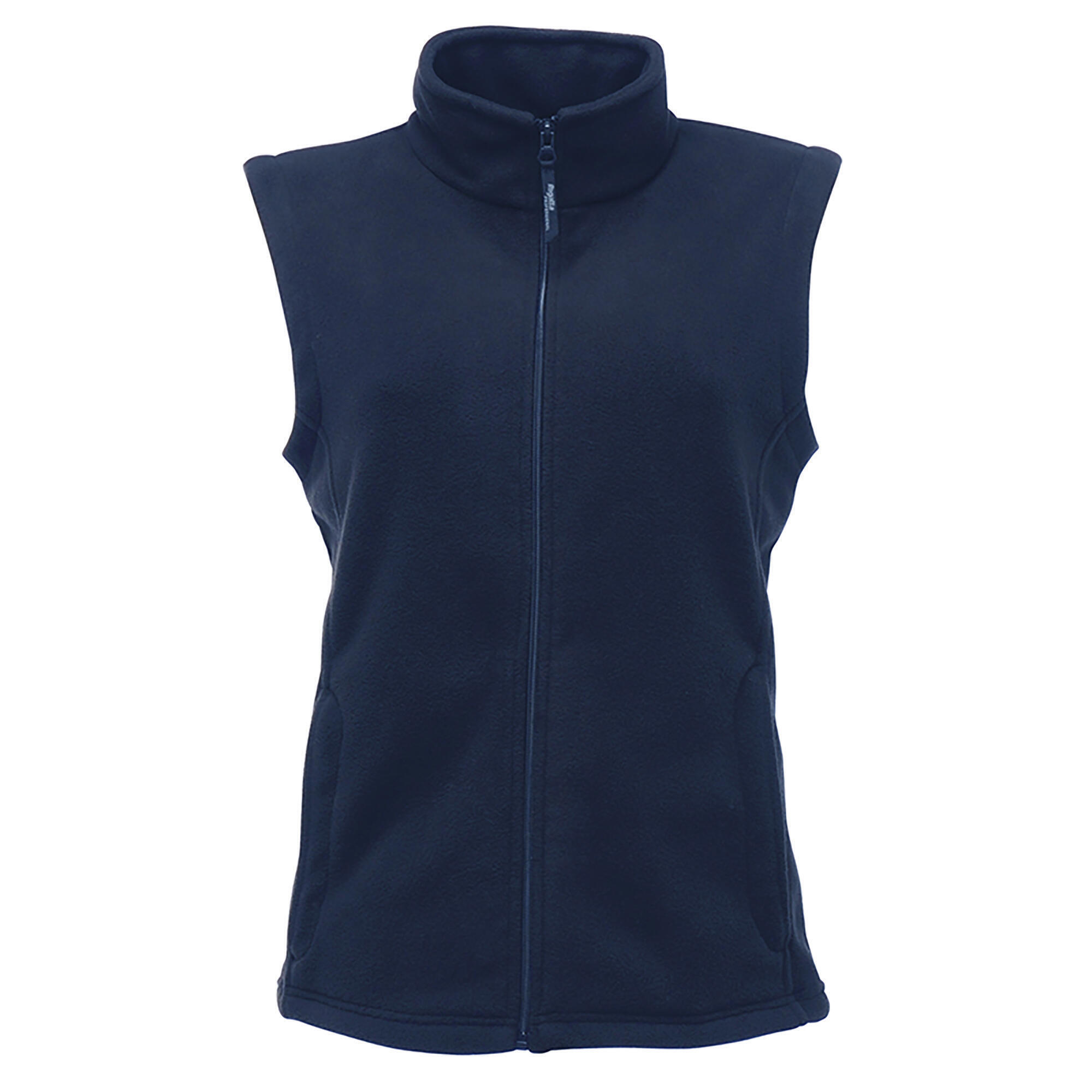 Womens/Ladies Micro Fleece Bodywarmer / Gilet (Dark Navy) 1/5