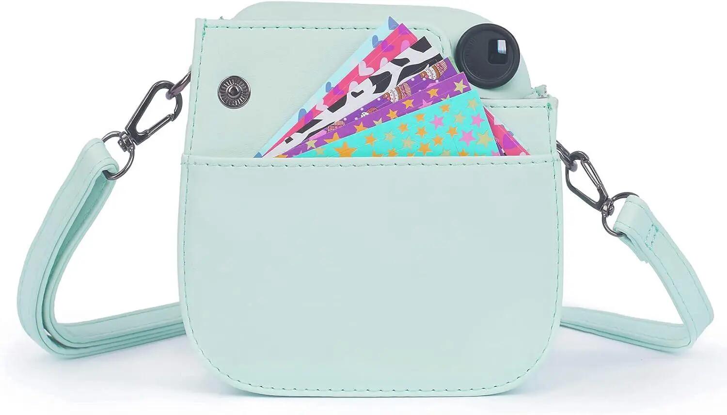Étui Phetium Instax Mini 12/11, cuir PU, vert menthe 3/3