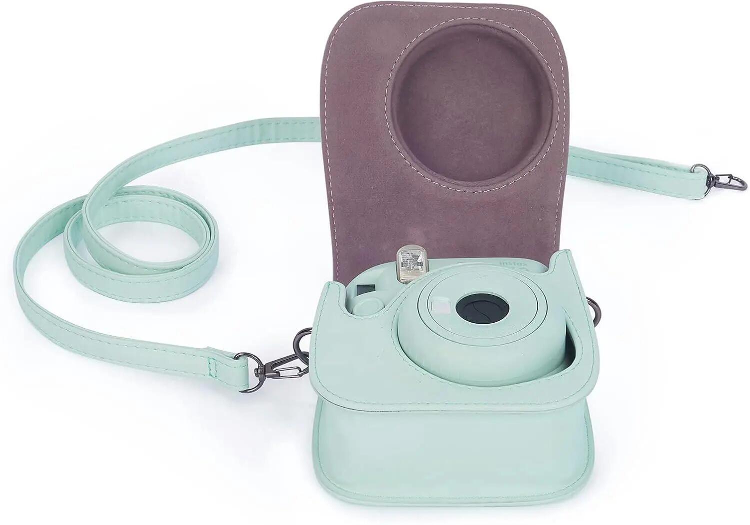 Étui Phetium Instax Mini 12/11, cuir PU, vert menthe 2/3