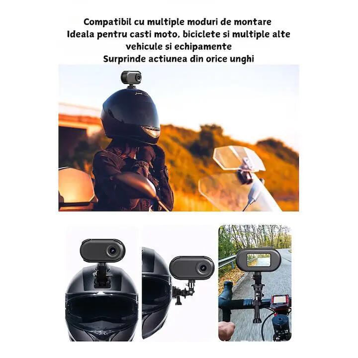 Caméra sport poche HD, grand angle, moto, vélo, animalier 6/6