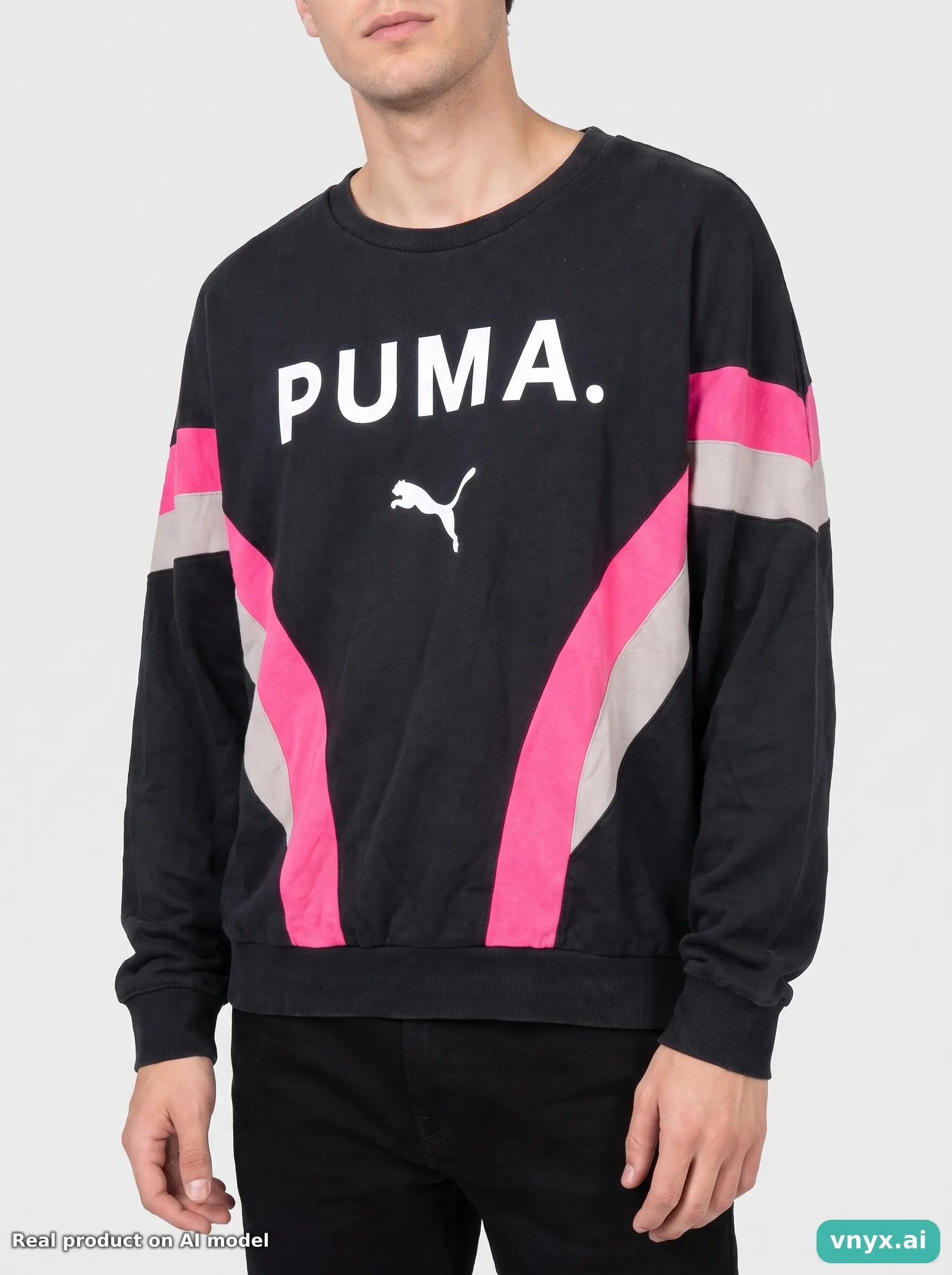 Second Life - Puma Black Long Sleeve Mesh Top 6/6