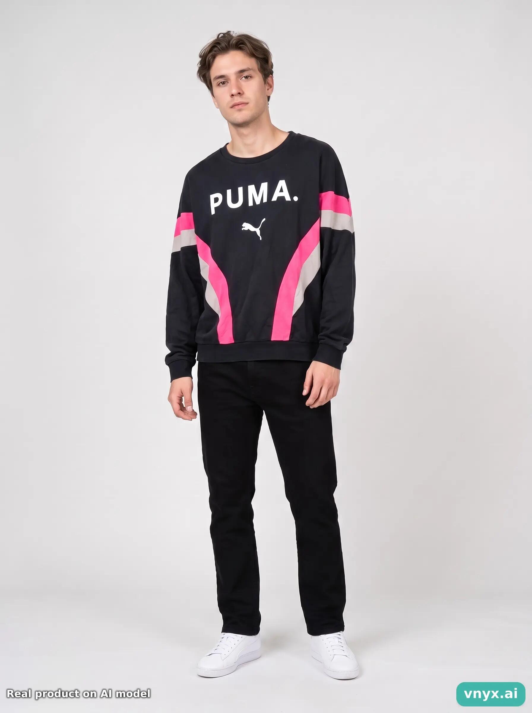 Second Life - Puma Black Long Sleeve Mesh Top 5/6