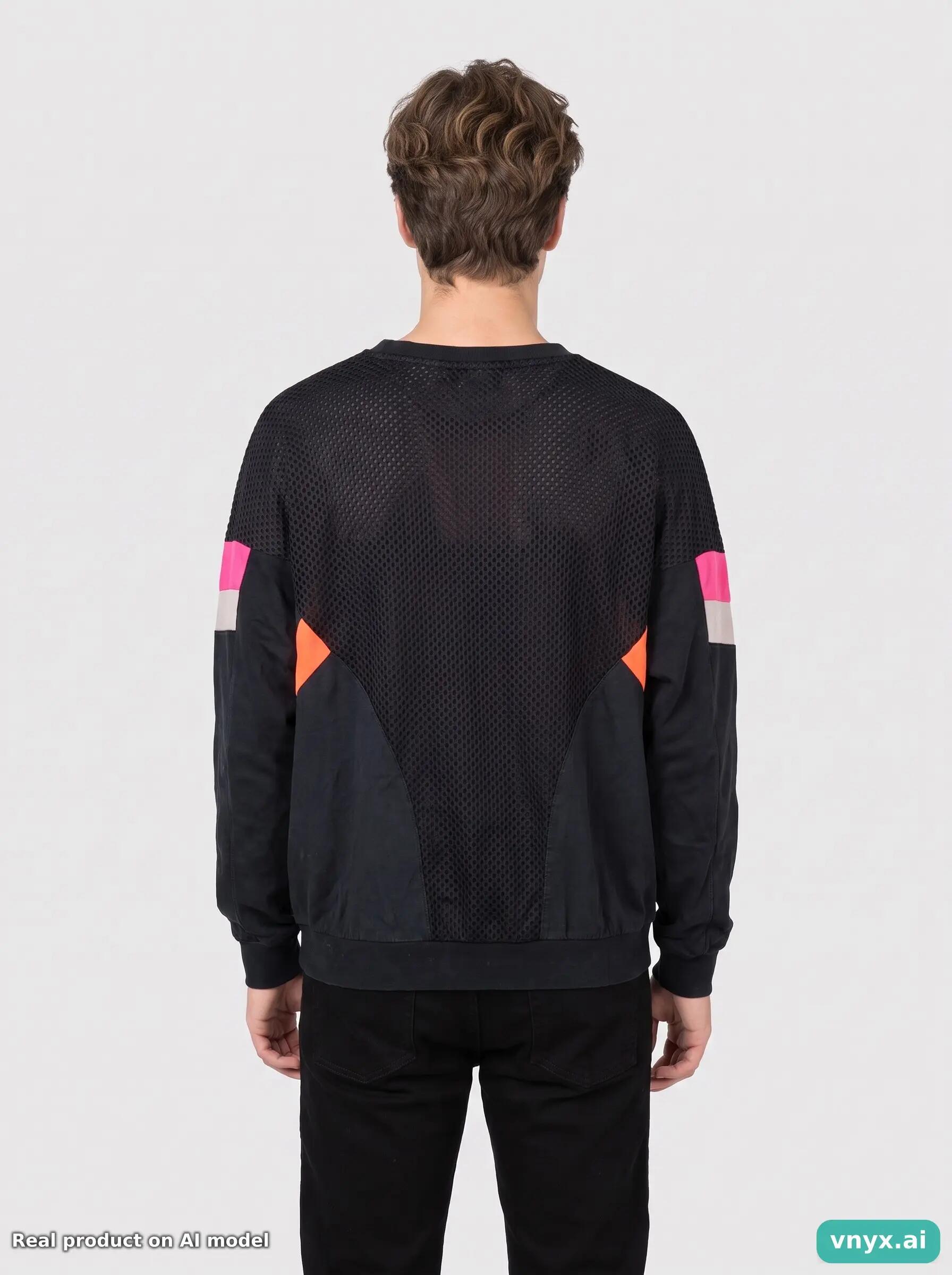 Second Life - Puma Black Long Sleeve Mesh Top 4/6