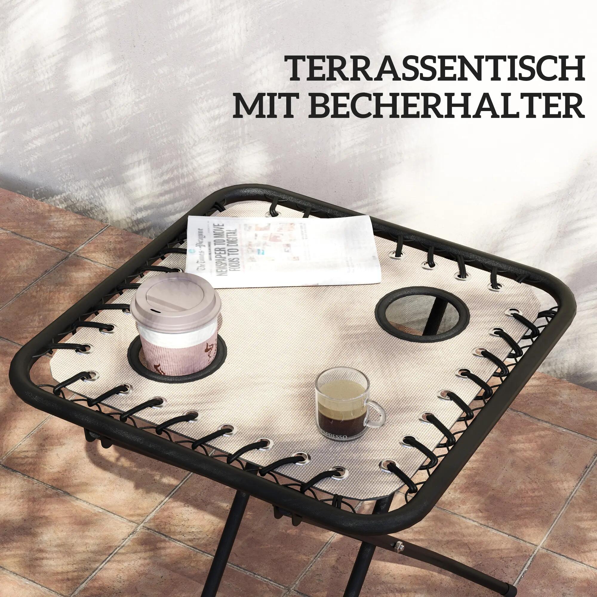 Ensemble de jardin 3 pièces : transat avec table basse et 2 chaises longues (ave 7/9