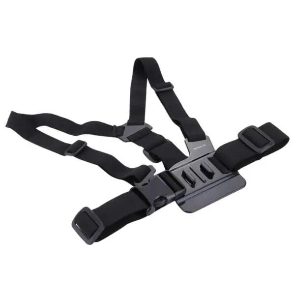 Harnais poitrine GoPro, support fixation, tous modèles noirs 3/5
