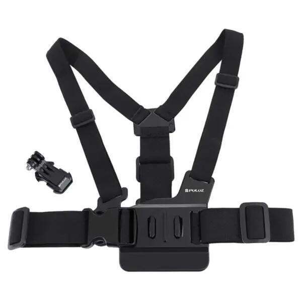 Harnais poitrine GoPro, support fixation, tous modèles noirs 2/5