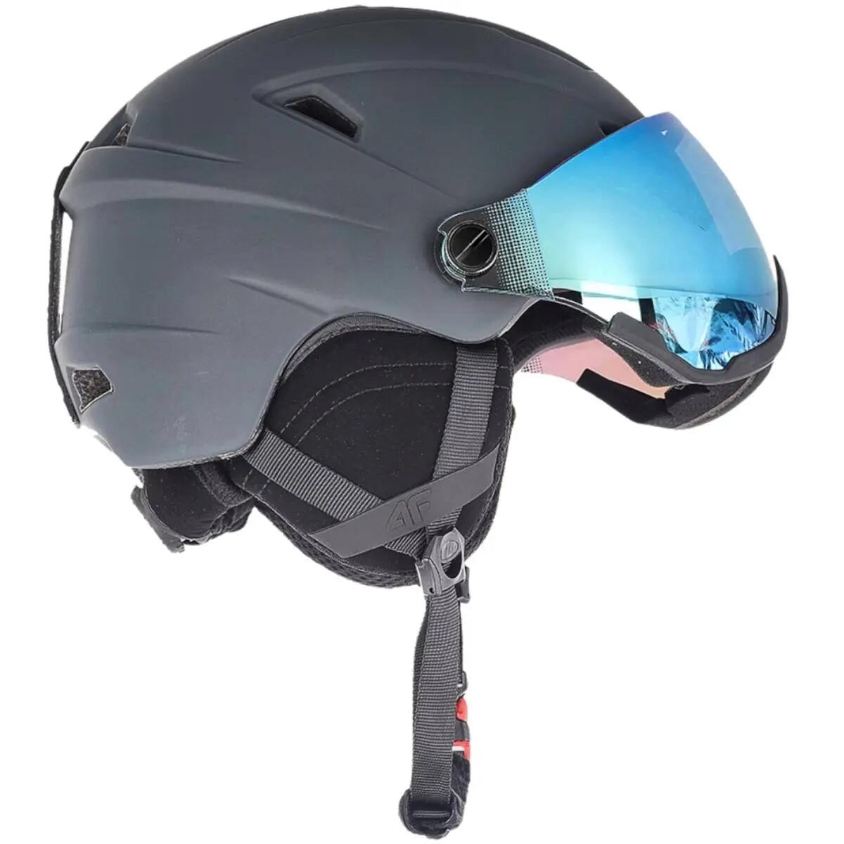 Kask Narciarski z Szybą Przyłbicą 4F Snowboardowy S2 Szary 4/5
