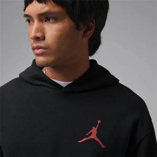 Hoodie Nike jumpman flc po 2 Schwarz/Rot 4/5
